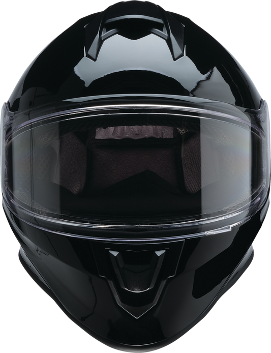Black Z1R Youth Warrant 2.0 snow helmet in large size with adjustable straps and ventilation features.