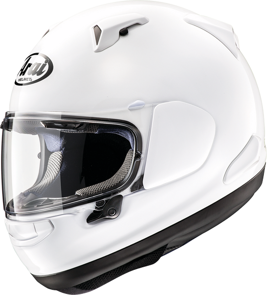 ARAÏ HELMETS Quantum-X helmet in diamond white, size XS, featuring aerodynamic design and sleek finish.