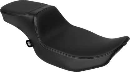 Drag Specialties Performance Predator 2-up motorcycle seat in solar leather for FLHX/FLTR '23-'24 models.