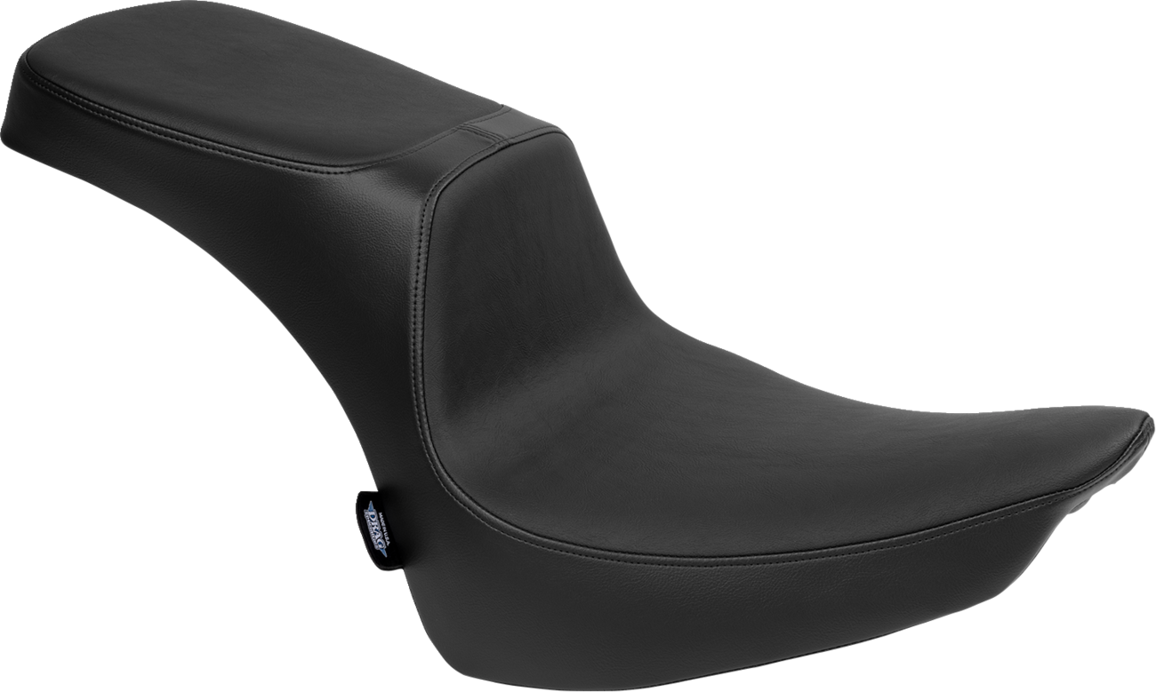 Performance Predator 2-up motorcycle seat by Drag Specialties Seats, smooth vinyl seat for Harley FL models 2000-2017.