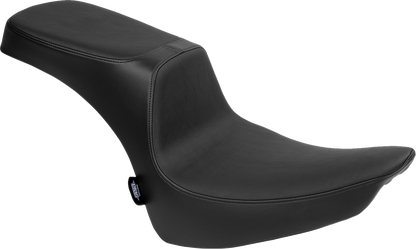 Performance Predator 2-up motorcycle seat by Drag Specialties Seats, smooth vinyl seat for Harley FL models 2000-2017.
