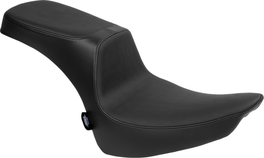 Performance Predator 2-up motorcycle seat by Drag Specialties Seats, smooth vinyl seat for Harley FL models 2000-2017.