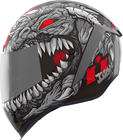 Silver ICON Airform™ Kryola Kreep helmet with MIPS® protection, medium size, featuring aerodynamic design and adjustable straps.