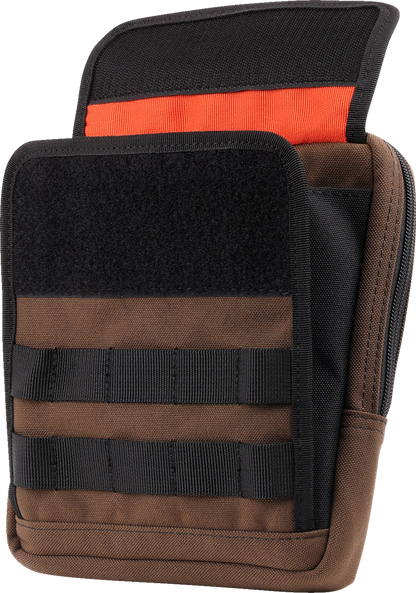 THRASHIN SUPPLY CO. Handlebar Bag Slim Brown THB-0032 - Compact Storage for Motorcycles