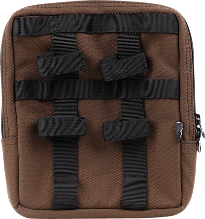 THRASHIN SUPPLY CO. Handlebar Bag Slim Brown THB-0032 - Compact Storage for Motorcycles