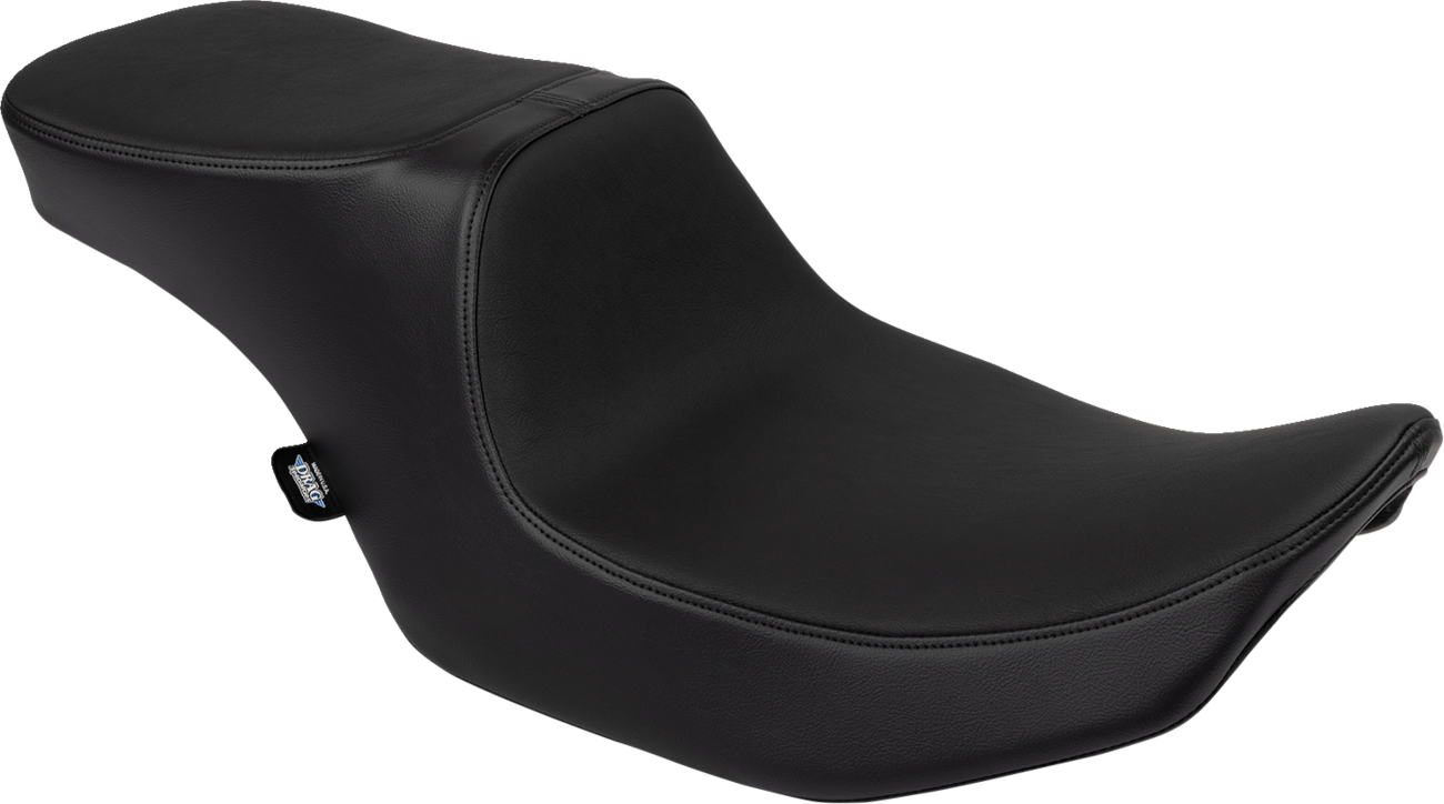 Drag Specialties Predator 2-up seat with smooth vinyl, designed for FLTR/FLHX 2023-2024 motorcycles, without backrest.