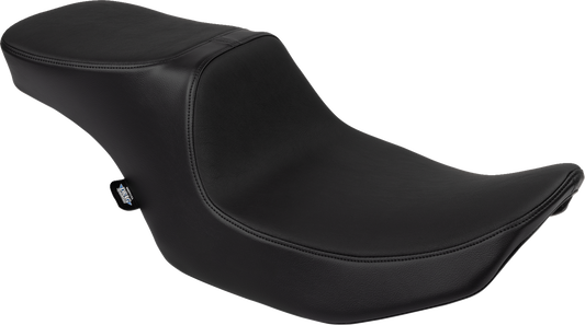 Drag Specialties Predator 2-up seat with smooth vinyl, designed for FLTR/FLHX 2023-2024 motorcycles, without backrest.