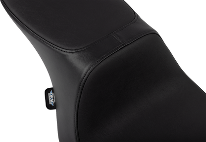 Drag Specialties Predator 2-Up motorcycle seat in smooth vinyl, designed for FLTR/FLHX models 2023-2024, without backrest.