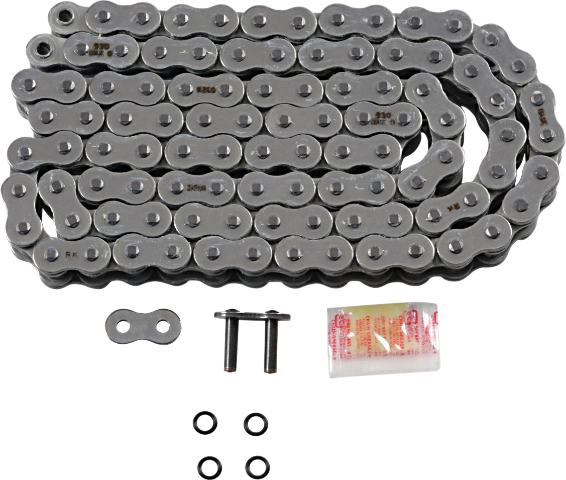 RK 530 Max O Drive Chain with 150 links shown, designed for street and off-road motorcycle performance.