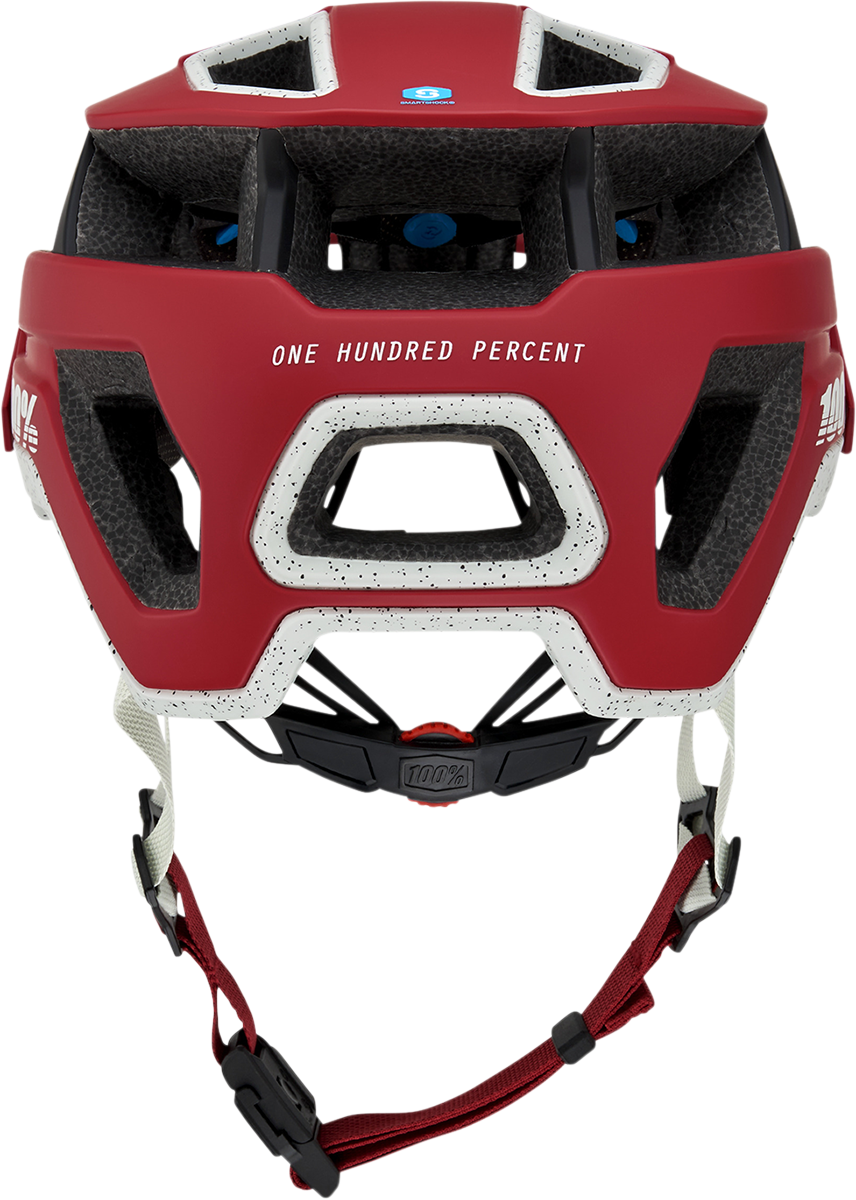 Red Altec bicycle helmet by Bill's Exhausts with Fidlock buckle, CPSC/CE certified, size S/M, model 80004-00005.