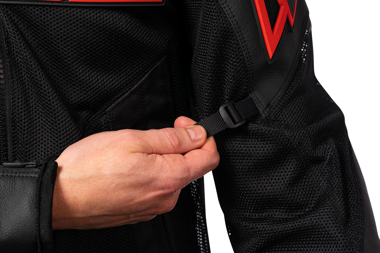 Bill's Exhausts ICON Mesh AF™ Leather Jacket Slayer style, medium size, featuring black leather with mesh panels.