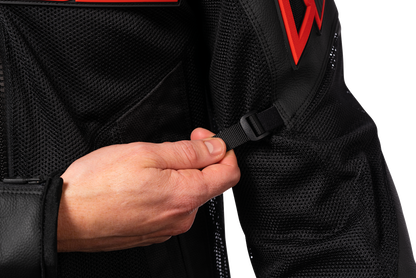 Bill's Exhausts ICON Mesh AF™ Leather Jacket Slayer style, medium size, featuring black leather with mesh panels.