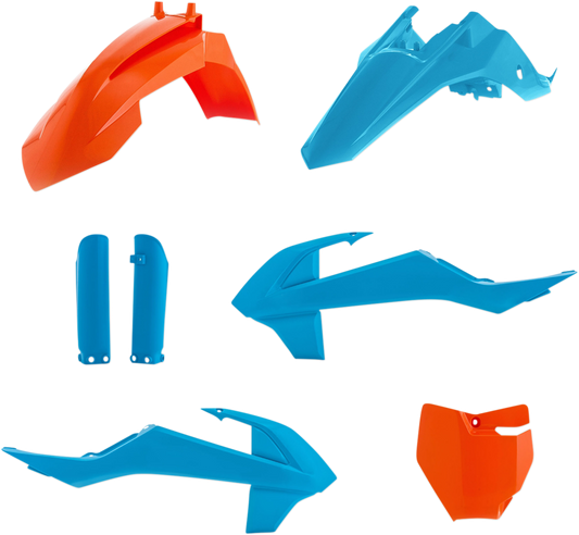 ACERBIS Full Replacement Body Kit - Orange/Light Blue 2449601415 - Howling Moto