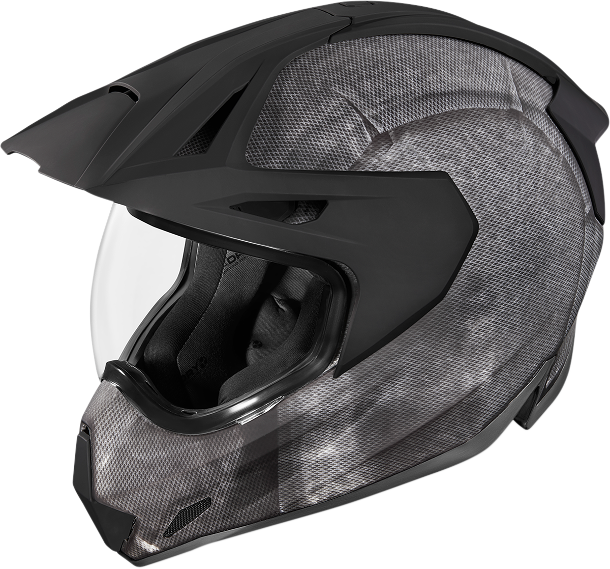 Black ICON Variant Pro™ Construct helmet in XS size with matte finish, featuring sleek design and ventilation details.