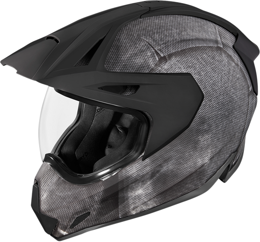 Black ICON Variant Pro™ Construct helmet in XS size with matte finish, featuring sleek design and ventilation details.