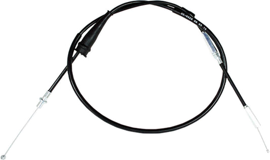 Black vinyl throttle cable by Motion Pro for motorcycles and ATVs, featuring a durable construction for smooth throttle control.