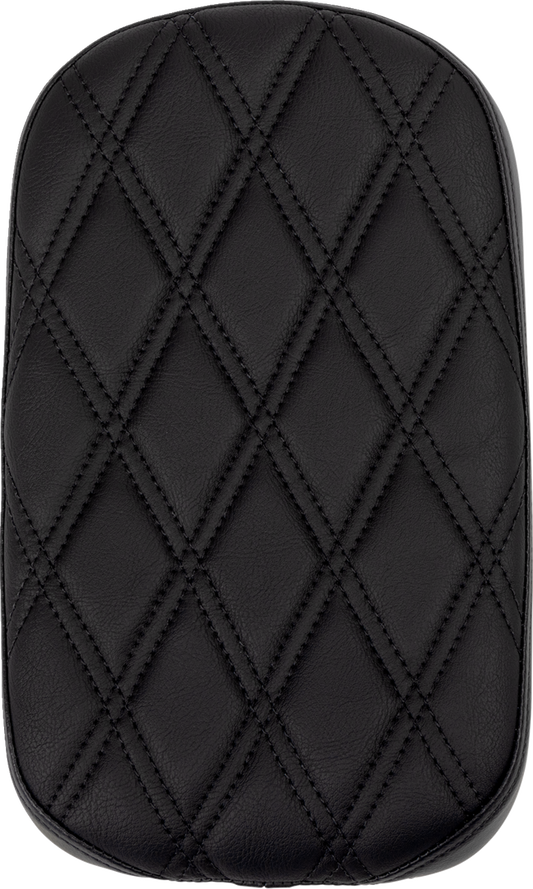 Drag Specialties rear solo seat with wide double diamond black stitching for Harley FLH/FLT models 1997-2023
