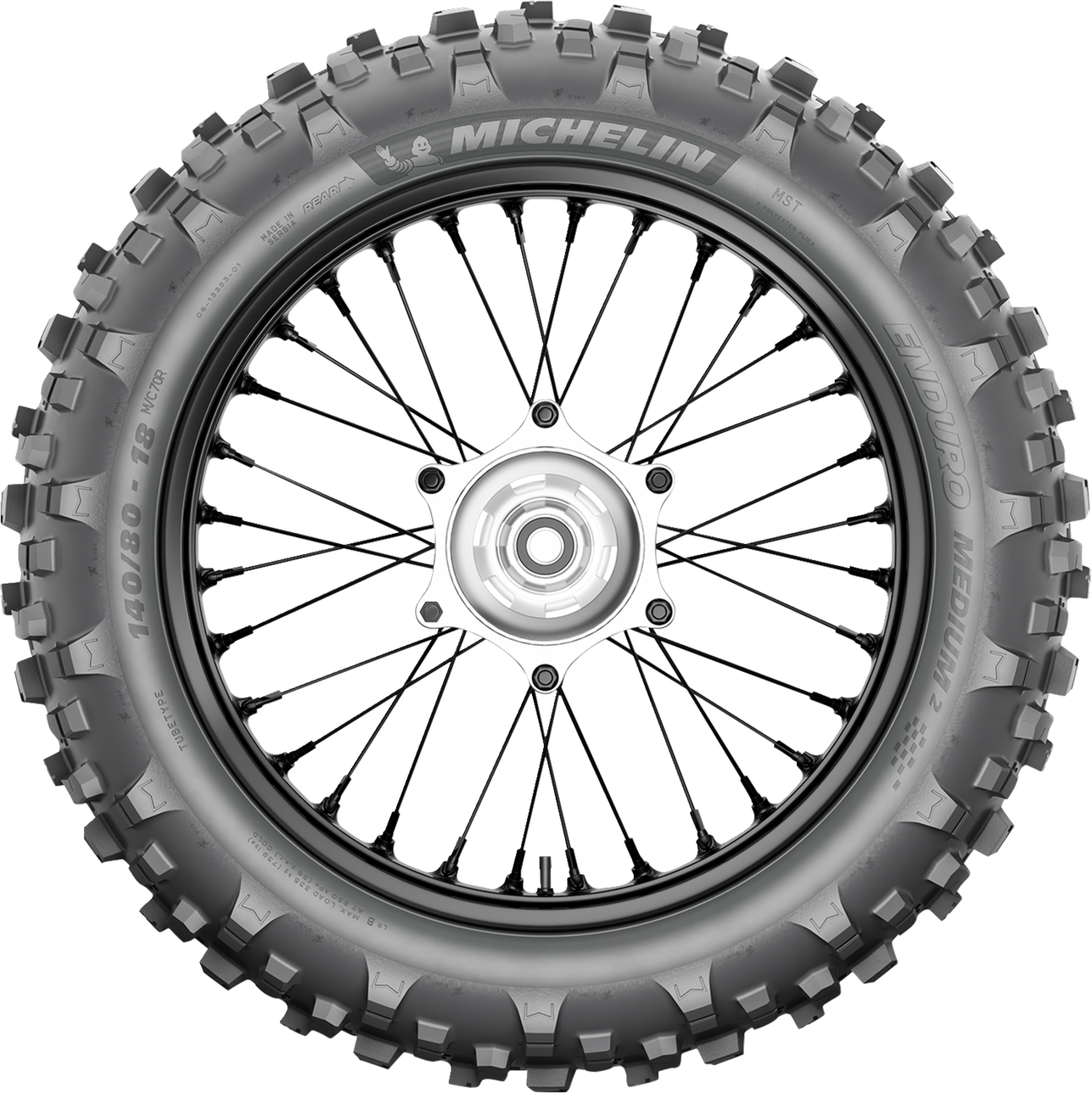 Michelin Enduro Medium 2 Rear Tire 140/80-18 Part 45050 for Off-Road and On-Road Performance