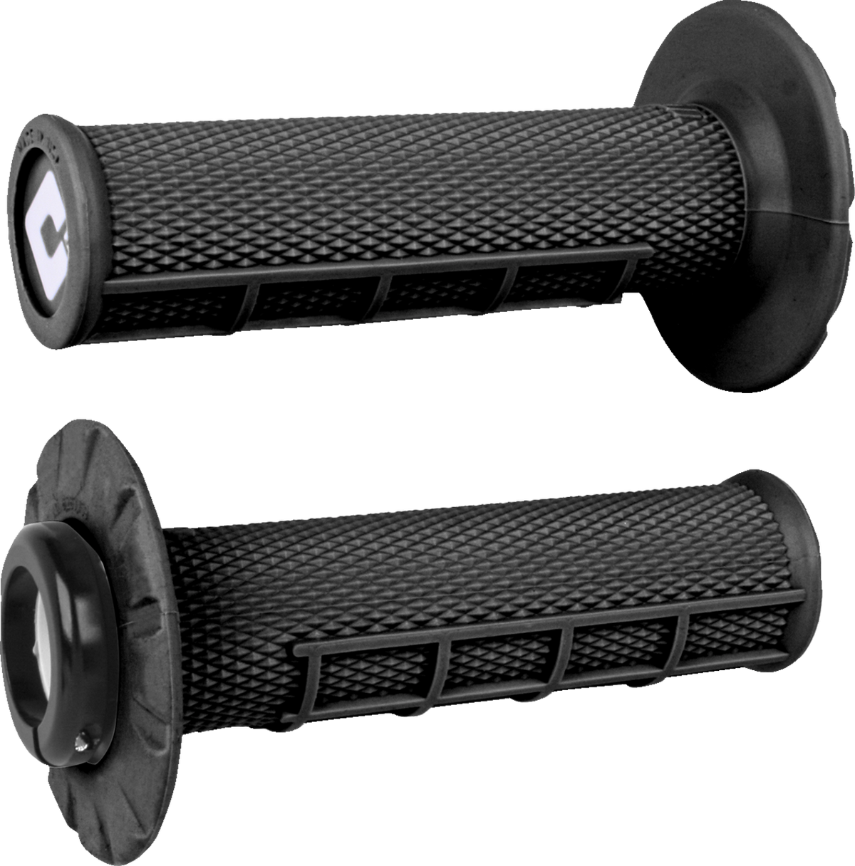 ODI Half Waffle v2.1 Lock-On Grips - ATV/MX - Black/Black J33HWB-B