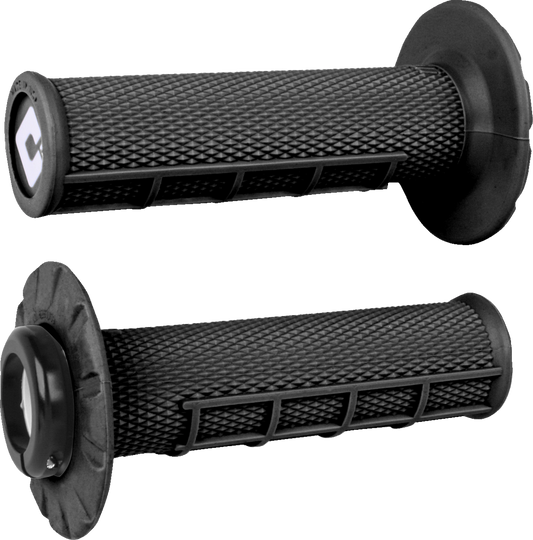 ODI Half Waffle v2.1 Lock-On Grips - ATV/MX - Black/Black J33HWB-B