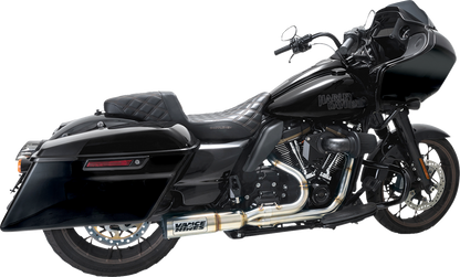 VANCE & HINES 2-into-1 High Output PCX™ Exhaust System in brushed finish for touring motorcycles, model 27321-22.
