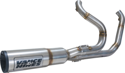 VANCE & HINES 2-into-1 High Output PCX™ Exhaust System in brushed finish for touring motorcycles, part number 27321-22.