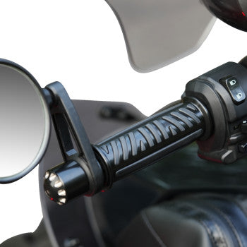 SHOW CHROME Combat Grips - Ryker - Black 17-455BK - Howling Moto