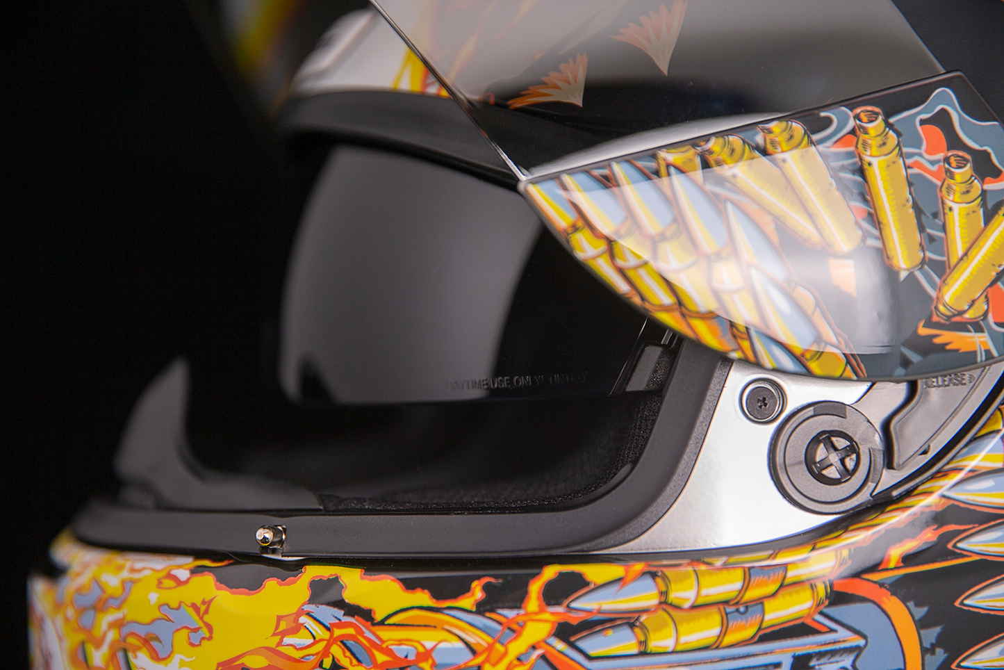 ICON Airform Warthog helmet in XS color, featuring aerodynamic design and bold graphics, designed for motorcycle riders.