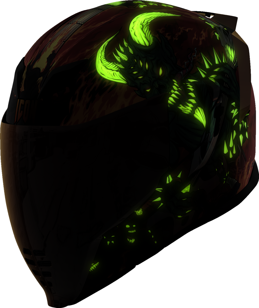 Red ICON Airflite™ helmet with MIPS® technology, medium size, featuring sleek design and aerodynamic shape.