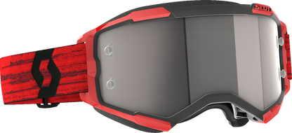 Bill's Exhausts SCOTT Fury Goggle in dark red with silver accents, designed for engine protection and style.