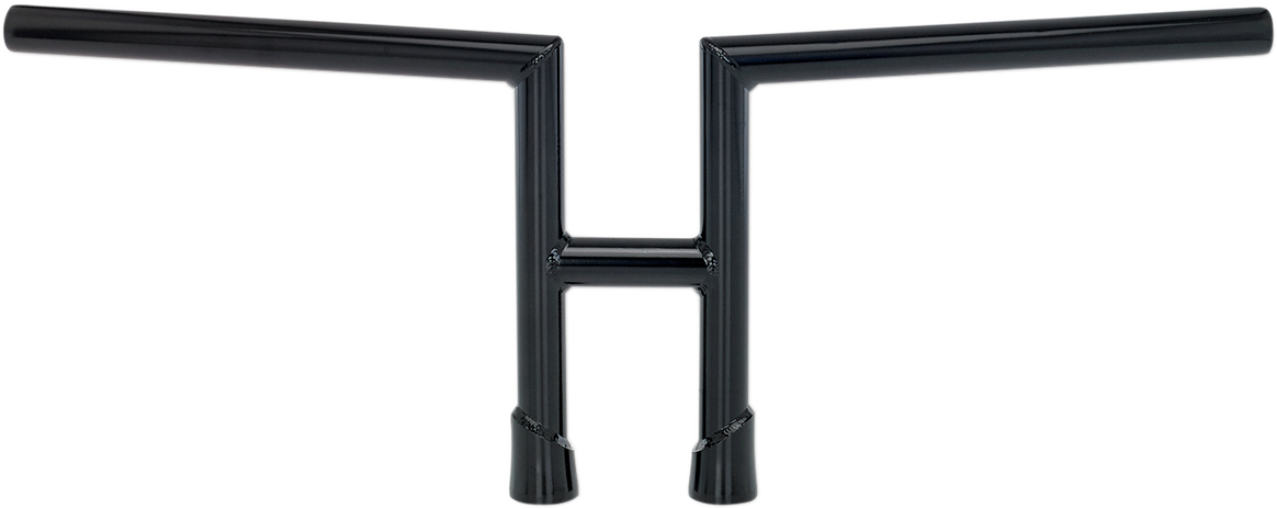 Black Biltwell H2 handlebar by Bill's Exhausts, featuring a sleek, curved design for motorcycle handlebars.