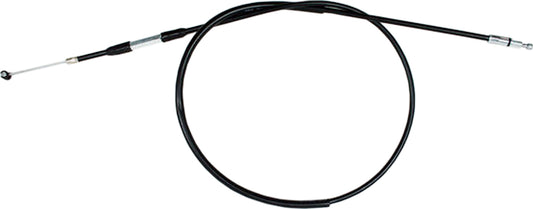 Motion Pro black vinyl clutch cable with longitudinally-wound housing for motorcycle, part #02-0477, shown with detailed construction.