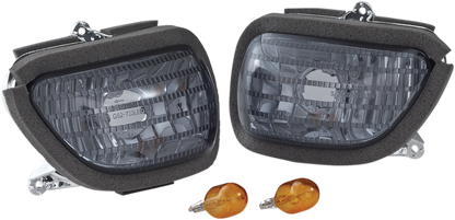 SHOW CHROME Front Turn Signal - 01-19 GL 1800/13-16 F6B - Smoke 52-733SK - Howling Moto