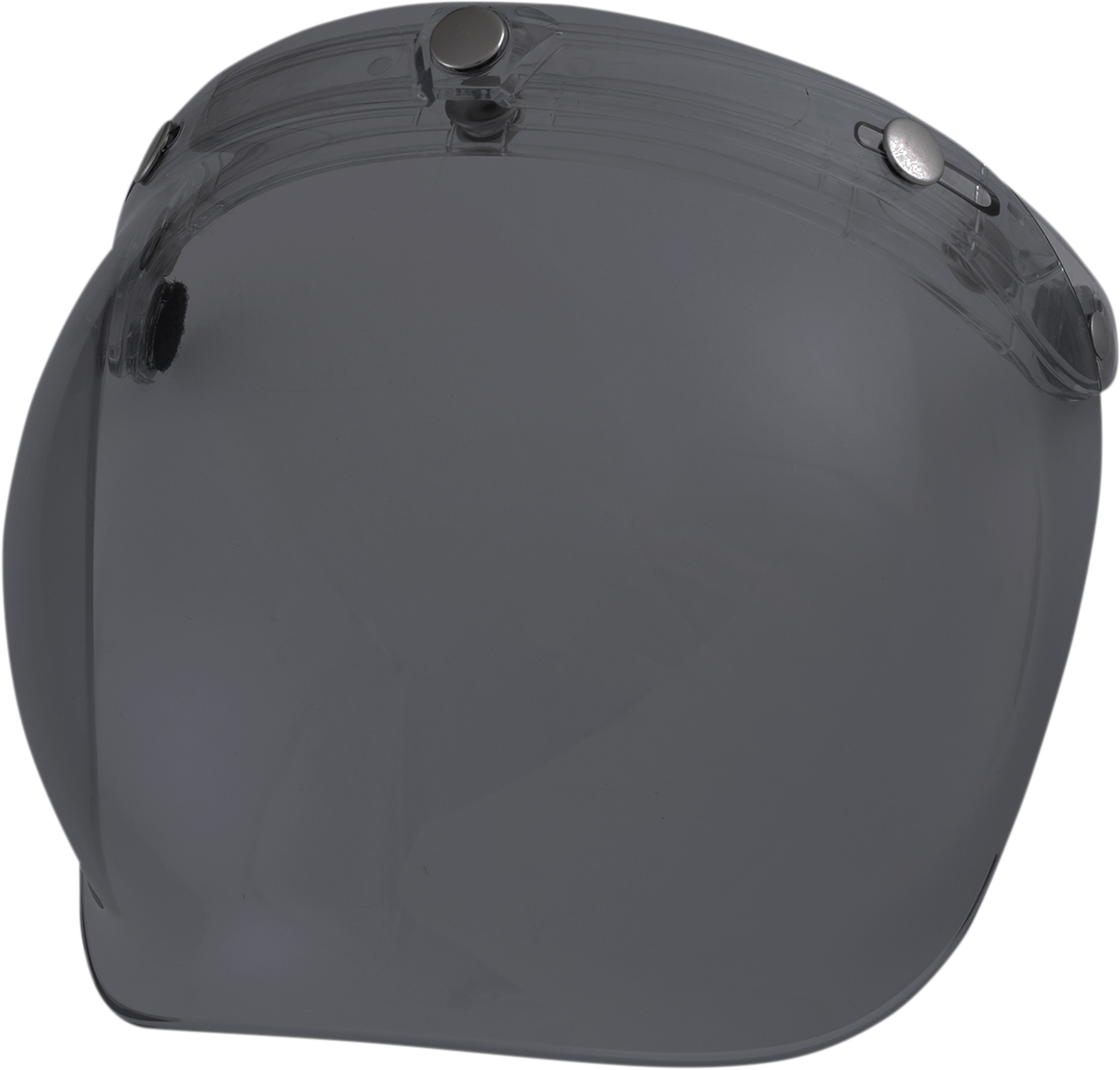 Bill's Exhausts AFX 3-Snap Flip Shield in smoke bubble for motorcycle helmets, showing the clear and smoked visor design.