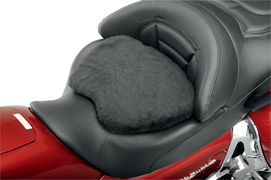 Black SADDLEMEN seat pad with breathable fleece, extra large size, designed for comfortable motorcycle seating.
