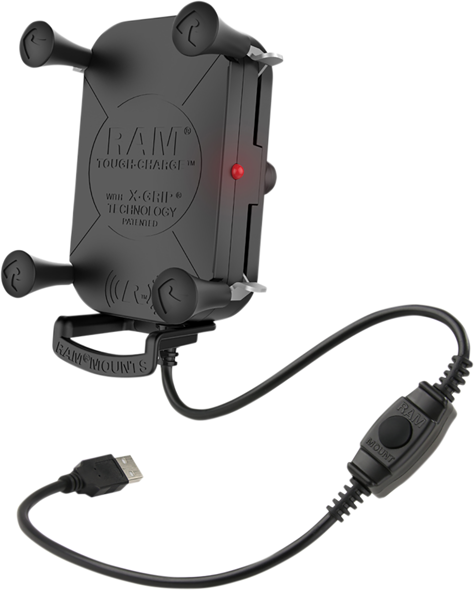 RAM MOUNTS Device Holder - Tough-Charge - Charging - Wireless - Waterproof - X-Grip Tech RAM-HOL-UN12WB - Howling Moto