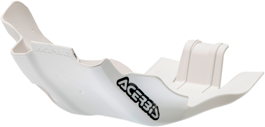 ACERBIS white skid plate for Husqvarna and KTM motorcycles, durable body protection part with product code 2630560002
