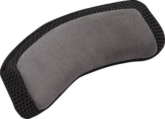 Black and gray 100% Aircraft 2 Neck Roll helmet part from Bill's Exhausts, showing close-up of foam padding and attachment points.