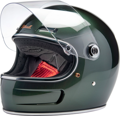 BILTWELL Gringo SV helmet in metallic Sierra green, XL size, with a sleek helmet design and matte finish.