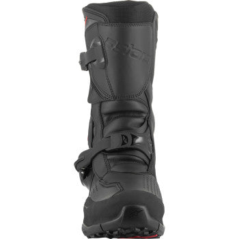 Black ALPINESTARS XT-8 Gore-Tex motorcycle boots in EU 46, showcasing durable design and waterproof features.