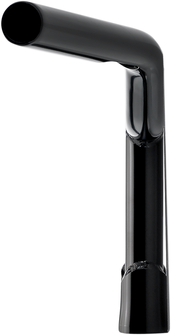 Black BILTWell Tyson 8-inch motorcycle handlebar with sturdy metal construction, designed for custom motorcycle builds.