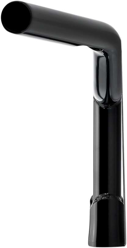 Black BILTWell Tyson 8-inch motorcycle handlebar with sturdy metal construction, designed for custom motorcycle builds.
