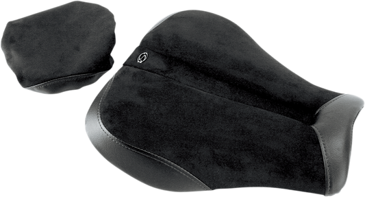 Black SADDLEMEN Gel Channel Sport Seat for CBR600 motorcycle, designed for comfort and style, with a sleek textured surface.
