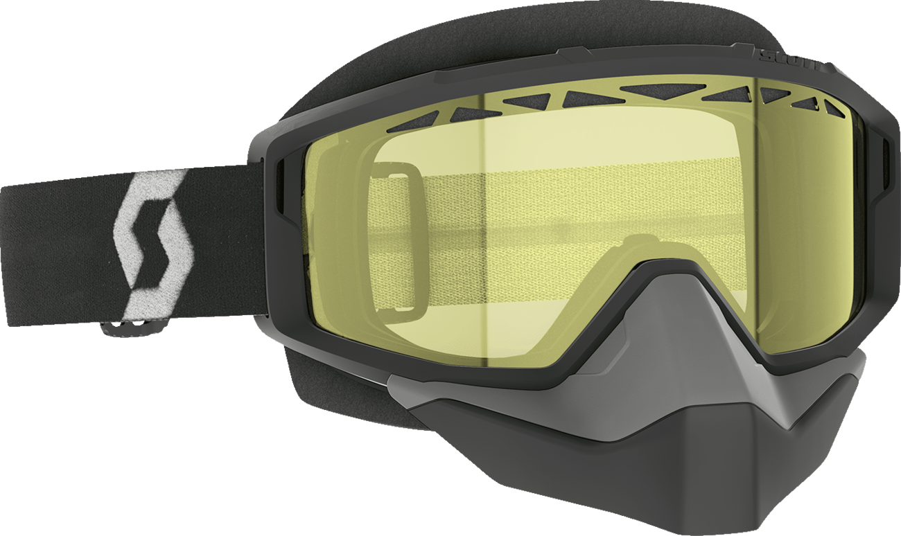 SCOTT Primal Snow Cross Goggle - Black/White - Yellow 278606-1007029 - Howling Moto