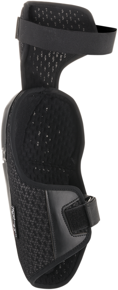 Alpinestars Youth Bionic Plus Knee Protectors in size L/XL, black bionic knee guards for youth motocross or riding safety.