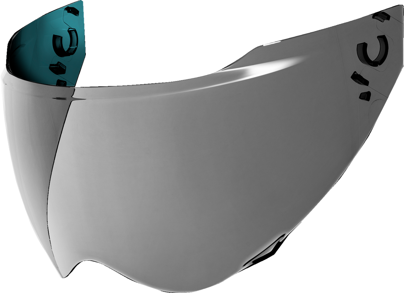 Bill's Exhausts ICON Domain™ Shield RST Silver helmet parts, close-up view of the protective silver helmet shield.