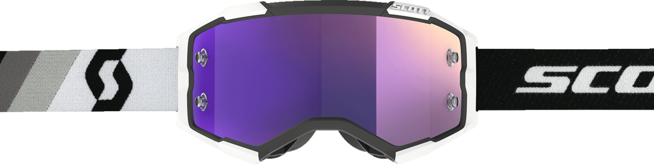 SCOTT Fury Goggle - Premium Black/White - Purple Chrome 272828-7702281 - Howling Moto