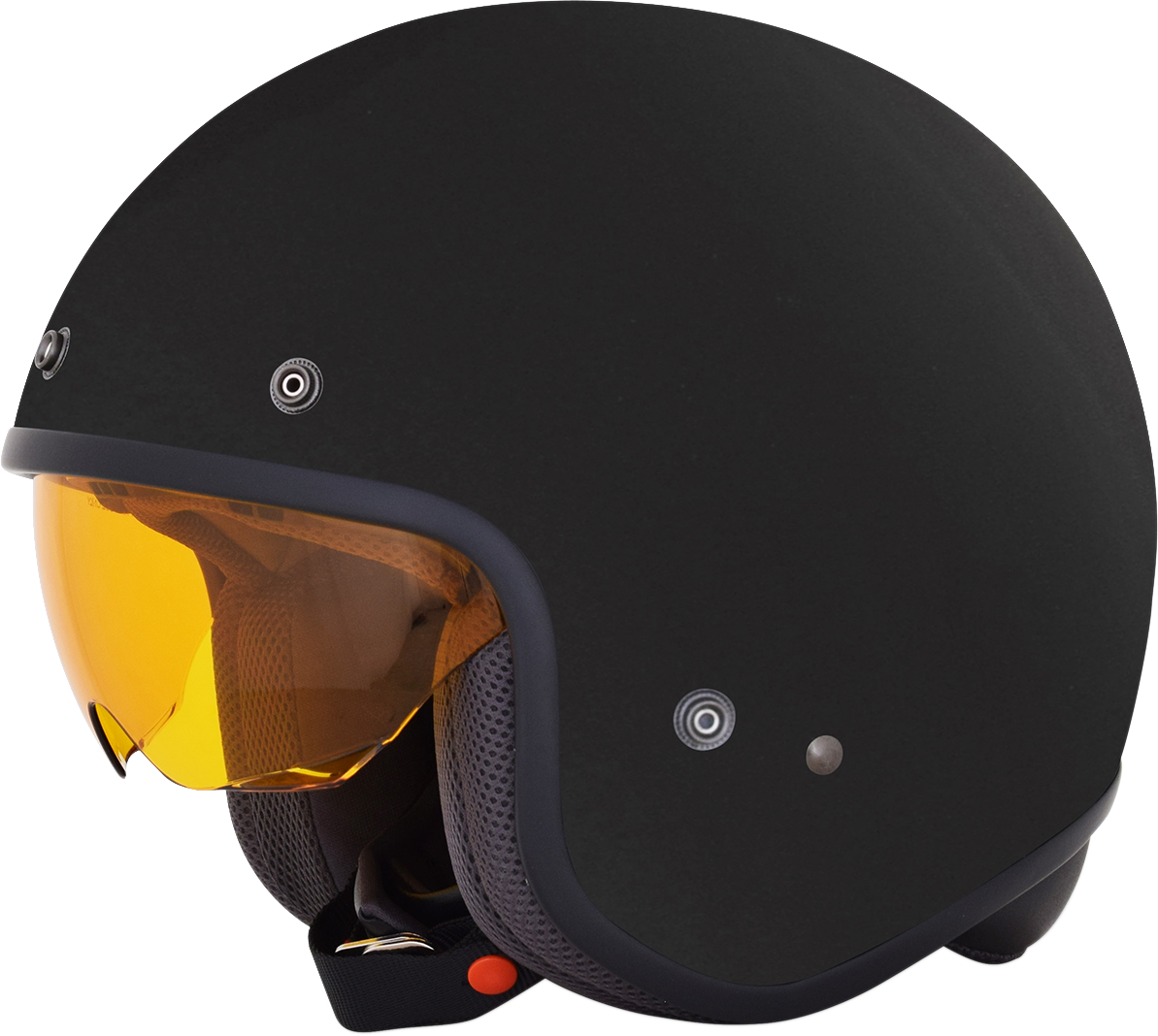 Gloss black AFX FX-142 helmet in XL size with a sleek, smooth finish and clear face shield, designed for motorcycle riding comfort.
