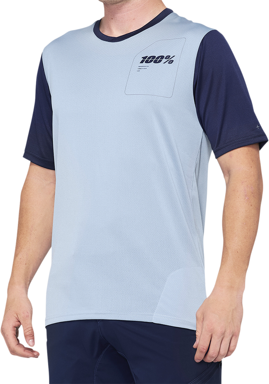 100% Ridecamp Jersey - Short-Sleeve - Blue/Navy - Large 40027-00012 - Howling Moto