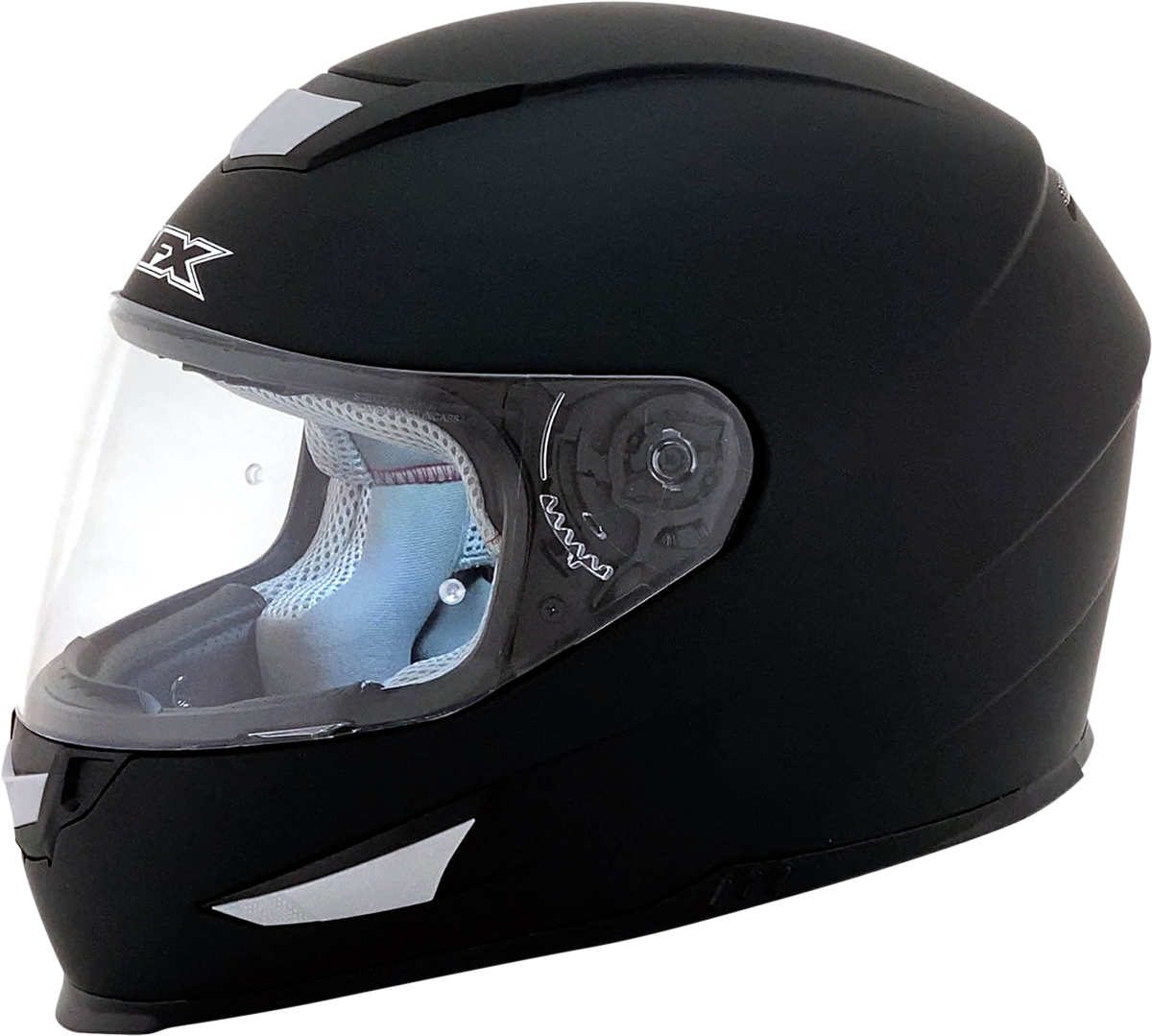 Clear Pinlock shield for AFX FX-99 and FX-105 helmets by Bill's Exhausts, shown attached to helmet in image.